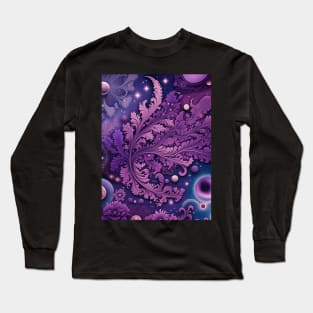 Other Worldly Designs- nebulas, stars, galaxies, planets with feathers Long Sleeve T-Shirt